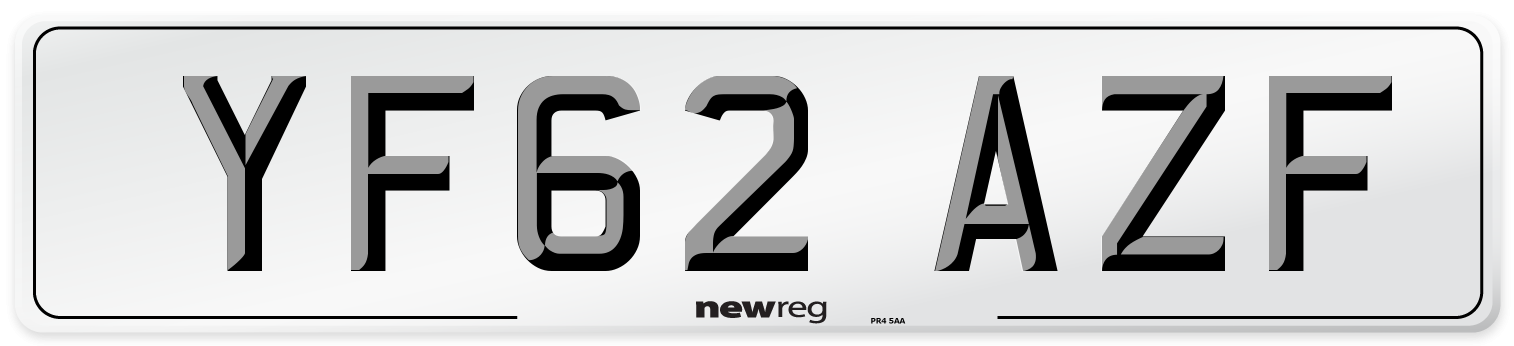 YF62 AZF Number Plate from New Reg